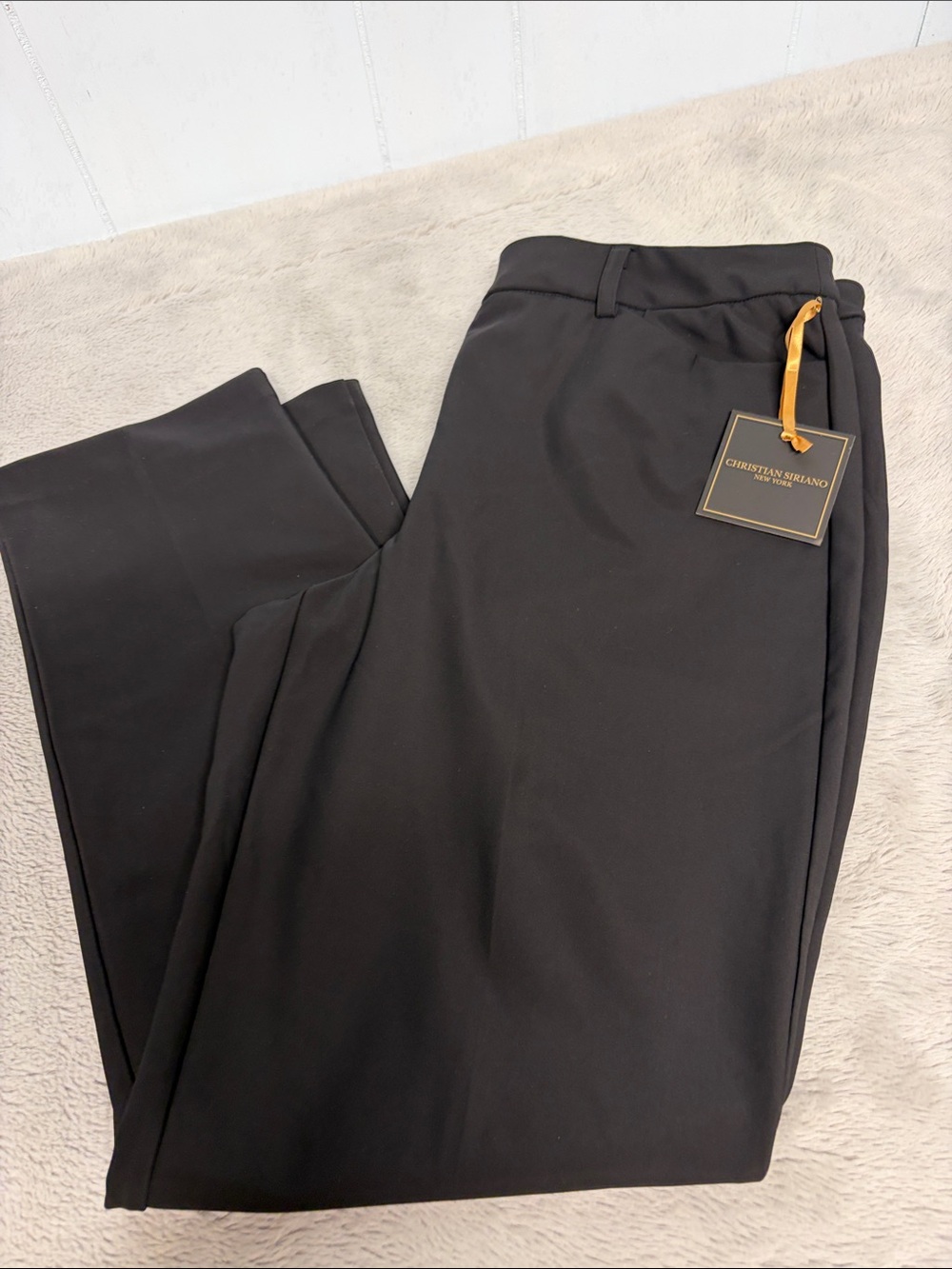 Christian Siriano black travel pants